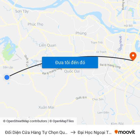 Đối Diện Cửa Hàng Tự Chọn Quỳnh Lương to Đại Học Ngoại Thương map