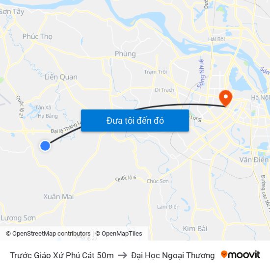 Trước Giáo Xứ Phú Cát 50m to Đại Học Ngoại Thương map