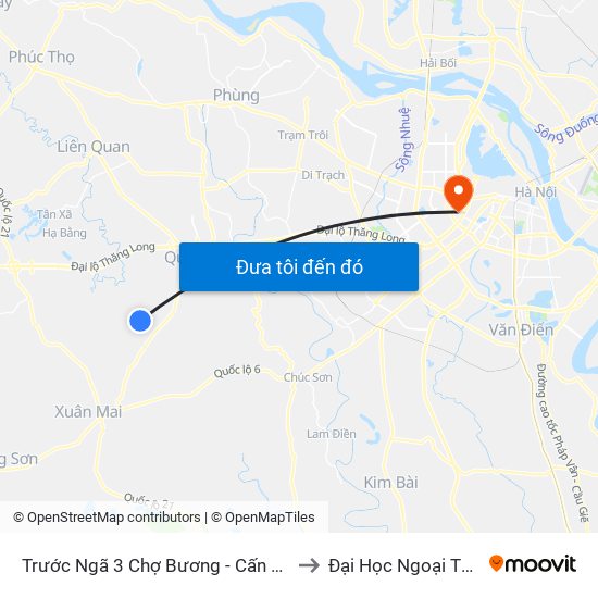 Trước Ngã 3 Chợ Bương - Cấn Hữu 30m to Đại Học Ngoại Thương map