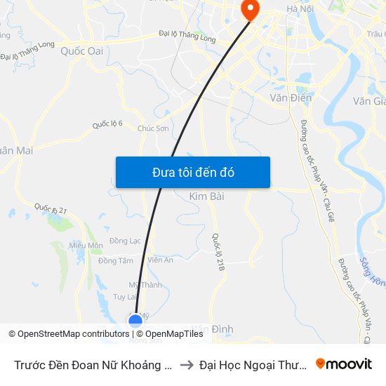 Trước Đền Đoan Nữ Khoảng 70m to Đại Học Ngoại Thương map