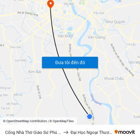 Cổng Nhà Thờ Giáo Sứ Phú Mỹ to Đại Học Ngoại Thương map