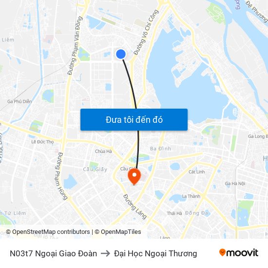 N03t7 Ngoại Giao Đoàn to Đại Học Ngoại Thương map