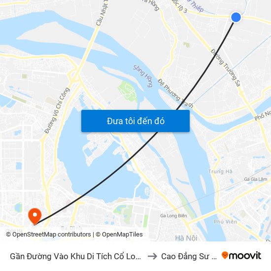 Gần Đường Vào Khu Di Tích Cổ Loa 150m - Km 5+50 Quốc Lộ 3 to Cao Đẳng Sư Phạm Hà Nội map