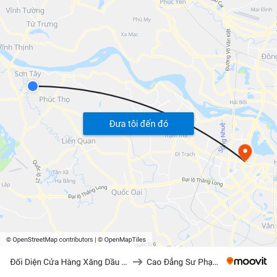 Đối Diện Cửa Hàng Xăng Dầu Số 14 - Ql32 to Cao Đẳng Sư Phạm Hà Nội map