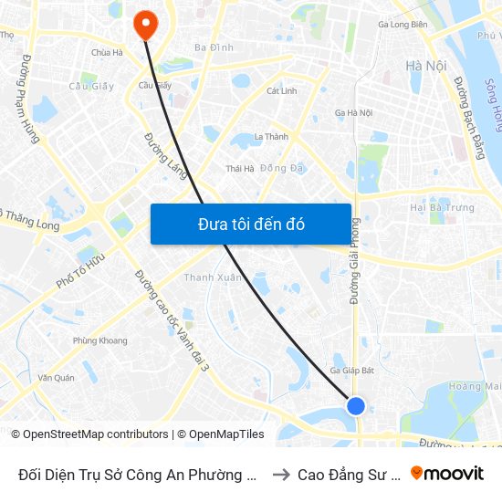 Đối Diện Trụ Sở Công An Phường Hoàng Liệt- 1277 Giải Phóng to Cao Đẳng Sư Phạm Hà Nội map