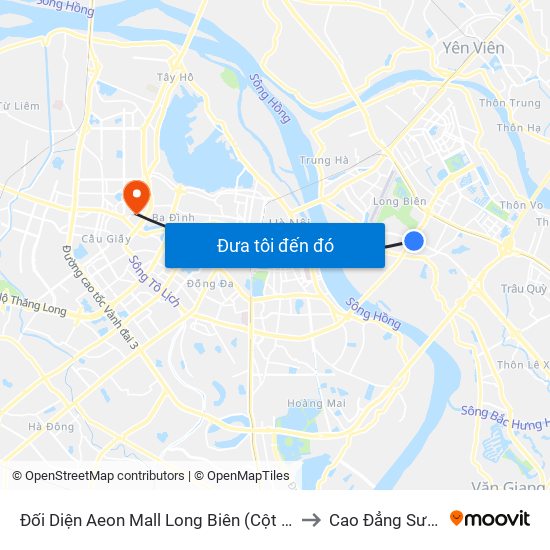 Đối Diện Aeon Mall Long Biên (Cột Điện T4a/2a-B Đường Cổ Linh) to Cao Đẳng Sư Phạm Hà Nội map