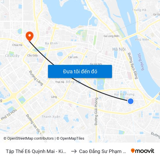 Tập Thể E6 Quỳnh Mai - Kim Ngưu to Cao Đẳng Sư Phạm Hà Nội map