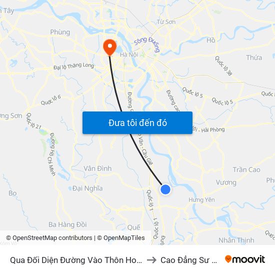 Qua Đối Diện Đường Vào Thôn Hoàng Nguyên 30m - Dt428 to Cao Đẳng Sư Phạm Hà Nội map
