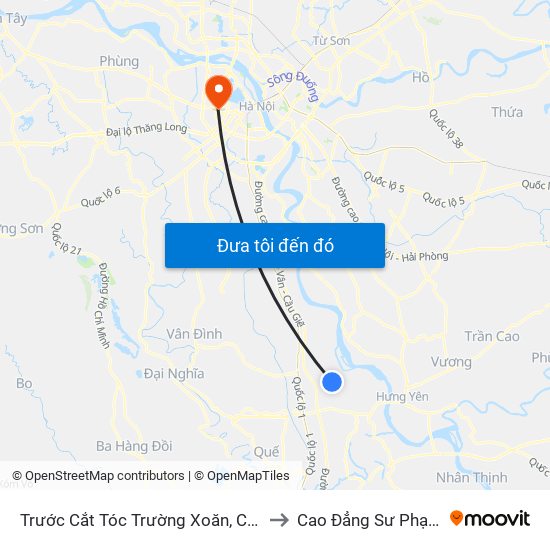 Trước Cắt Tóc Trường Xoăn, Chợ Bái - Dt428 to Cao Đẳng Sư Phạm Hà Nội map