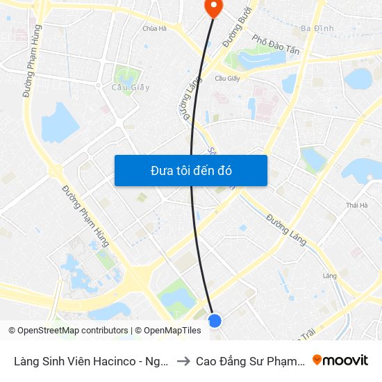 Làng Sinh Viên Hacinco - Nguyễn Tuân to Cao Đẳng Sư Phạm Hà Nội map