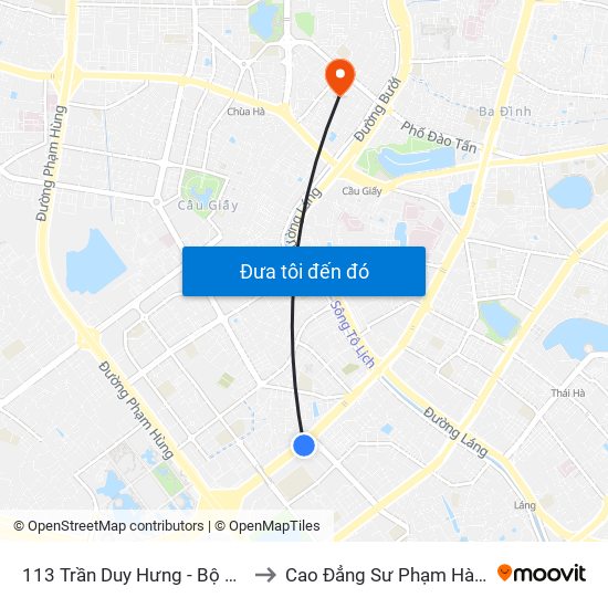 113 Trần Duy Hưng - Bộ Khcn to Cao Đẳng Sư Phạm Hà Nội map