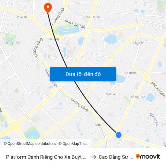 Platform Dành Riêng Cho Xe Buýt Trước Nhà 604 Trường Chinh to Cao Đẳng Sư Phạm Hà Nội map