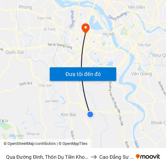 Qua Đường Đình, Thôn Dụ Tiền Khoảng 50m-Đường Liên Thôn Xã to Cao Đẳng Sư Phạm Hà Nội map