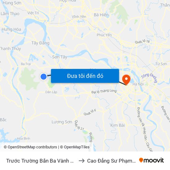 Trước Trường Bắn Ba Vành 15m, Đt87 to Cao Đẳng Sư Phạm Hà Nội map