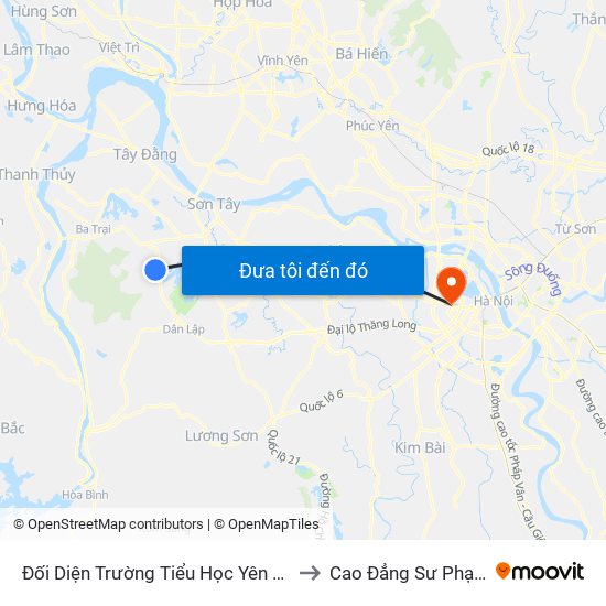 Đối Diện Trường Tiểu Học Yên Bài Khu C, Đt87 to Cao Đẳng Sư Phạm Hà Nội map