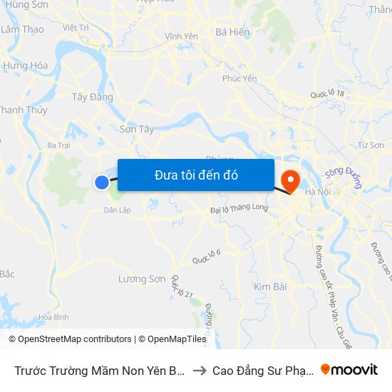 Trước Trường Mầm Non Yên Bài A 40m, Đt87 to Cao Đẳng Sư Phạm Hà Nội map