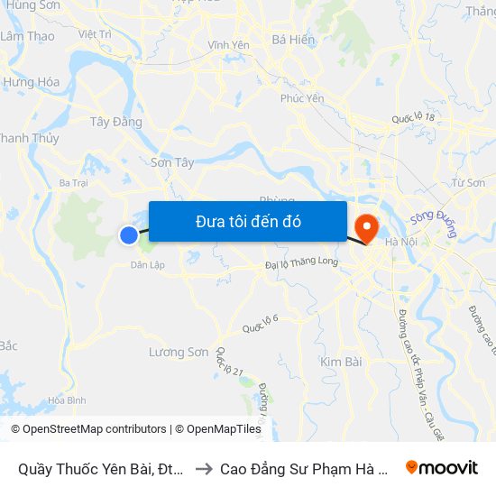 Quầy Thuốc Yên Bài, Đt87 to Cao Đẳng Sư Phạm Hà Nội map