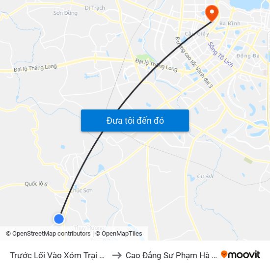Trước Lối Vào Xóm Trại 50m to Cao Đẳng Sư Phạm Hà Nội map