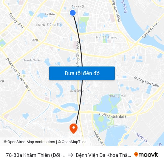 78-80a Khâm Thiên (Đối Diện 71) to Bệnh Viện Đa Khoa Thăng Long map