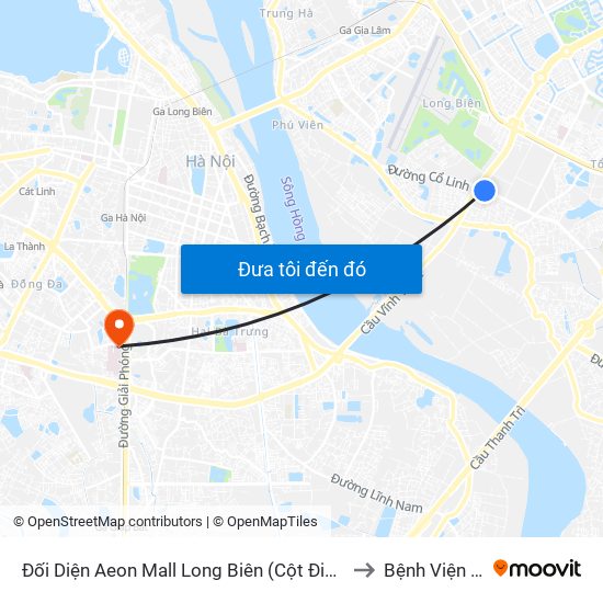 Đối Diện Aeon Mall Long Biên (Cột Điện T4a/2a-B Đường Cổ Linh) to Bệnh Viện Việt Pháp map