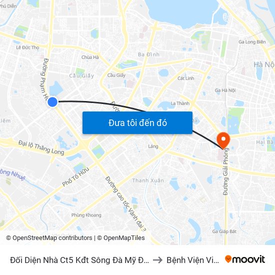 Đối Diện Nhà Ct5 Kđt Sông Đà Mỹ Đình - Phạm Hùng to Bệnh Viện Việt Pháp map
