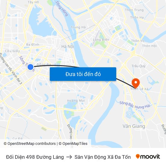 Đối Diện 498 Đường Láng to Sân Vận Động Xã Đa Tốn map