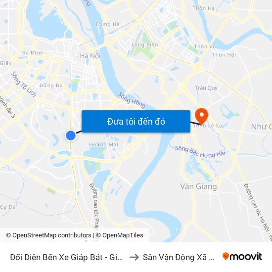 Đối Diện Bến Xe Giáp Bát - Giải Phóng to Sân Vận Động Xã Đa Tốn map