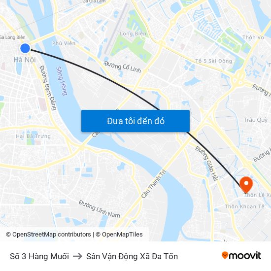 Số 3 Hàng Muối to Sân Vận Động Xã Đa Tốn map