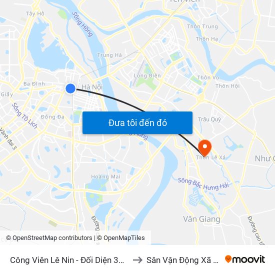 Công Viên Lê Nin - Đối Diện 35 Trần Phú to Sân Vận Động Xã Đa Tốn map