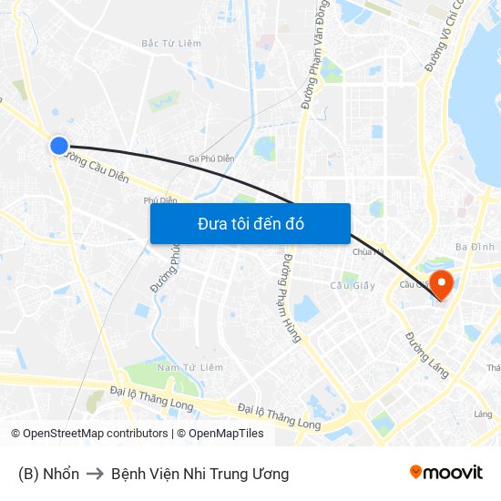 (B) Nhổn to Bệnh Viện Nhi Trung Ương map