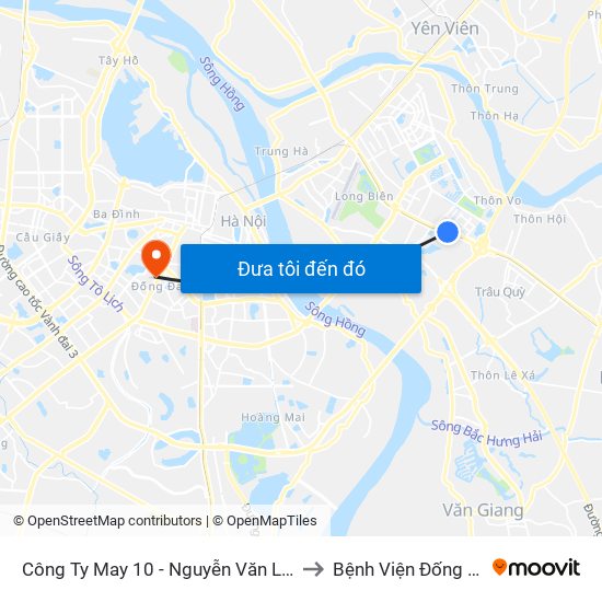 Công Ty May 10 - Nguyễn Văn Linh to Bệnh Viện Đống Đa map
