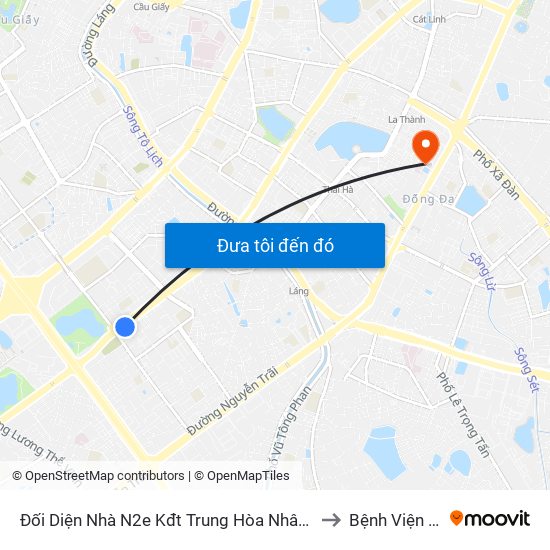 Đối Diện Nhà N2e Kđt Trung Hòa Nhân Chính - Lê Văn Lương to Bệnh Viện Đống Đa map