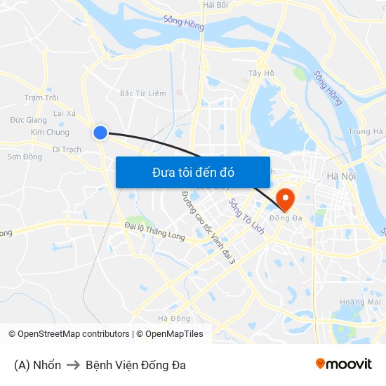 (A) Nhổn to Bệnh Viện Đống Đa map