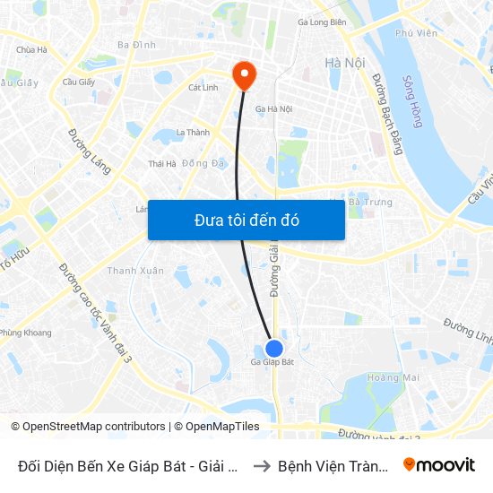 Đối Diện Bến Xe Giáp Bát - Giải Phóng to Bệnh Viện Tràng An map