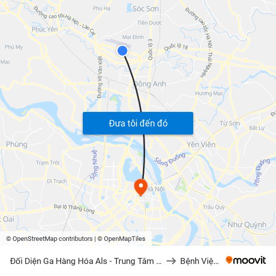 Đối Diện Ga Hàng Hóa Als - Trung Tâm Dịch Vụ Kỹ Thuật Cung Ứng Điện to Bệnh Viện Tràng An map