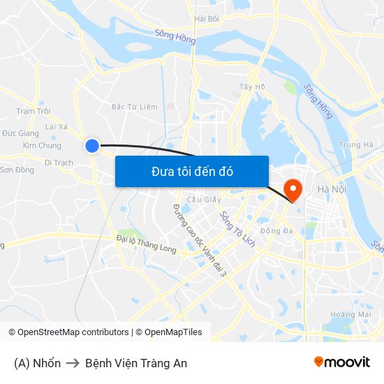 (A) Nhổn to Bệnh Viện Tràng An map