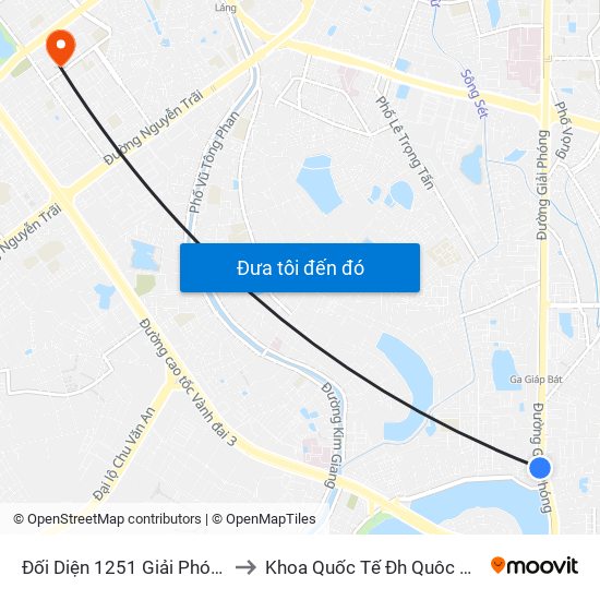 Đối Diện 1251 Giải Phóng to Khoa Quốc Tế Đh Quôc Gia map