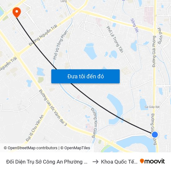 Đối Diện Trụ Sở Công An Phường Hoàng Liệt- 1277 Giải Phóng to Khoa Quốc Tế Đh Quôc Gia map