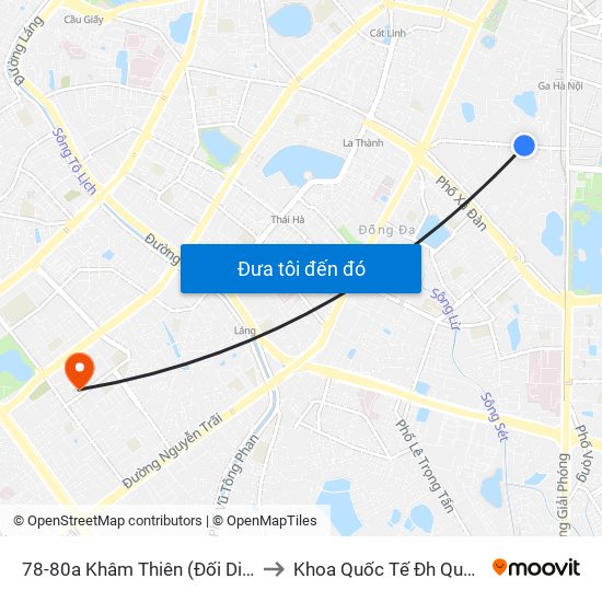 78-80a Khâm Thiên (Đối Diện 71) to Khoa Quốc Tế Đh Quôc Gia map