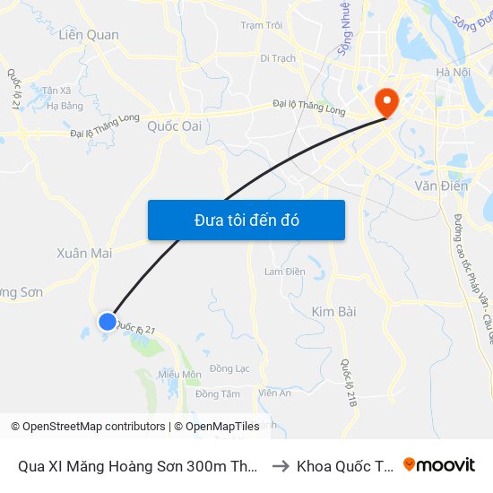 Qua XI Măng Hoàng Sơn 300m Thôn Nam Sơn - Đường Hồ Chí Minh to Khoa Quốc Tế Đh Quôc Gia map