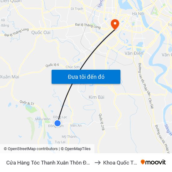 Cửa Hàng Tóc Thanh Xuân Thôn Đồng Mít, Đồng Tâm - Tỉnh Lộ 429 to Khoa Quốc Tế Đh Quôc Gia map