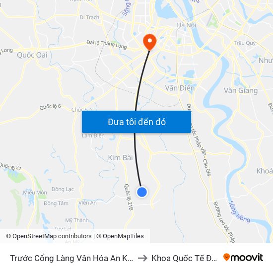 Trước Cổng Làng Vân Hóa An Khoái Khoảng 50m to Khoa Quốc Tế Đh Quôc Gia map