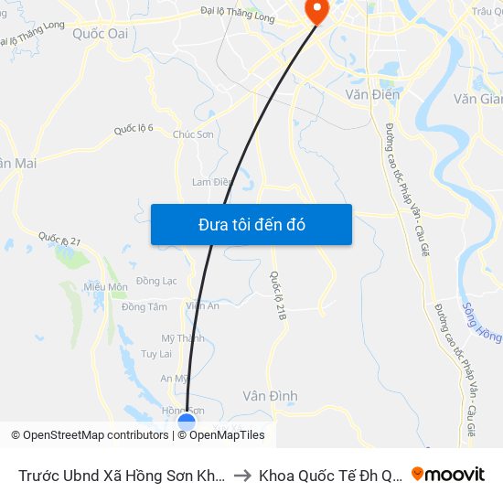 Trước Ubnd Xã Hồng Sơn Khoảng 50m to Khoa Quốc Tế Đh Quôc Gia map