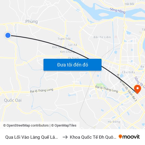 Qua Lối Vào Làng Quế Lâm 30m to Khoa Quốc Tế Đh Quôc Gia map