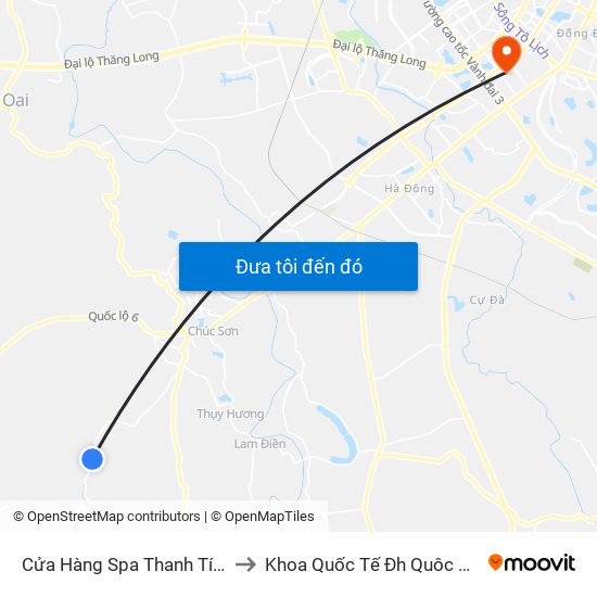 Cửa Hàng Spa Thanh Tính to Khoa Quốc Tế Đh Quôc Gia map