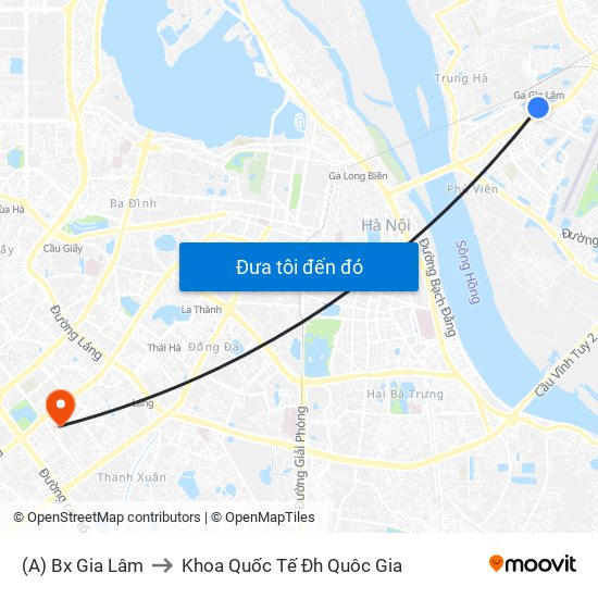 (A) Bx Gia Lâm to Khoa Quốc Tế Đh Quôc Gia map