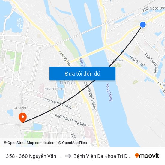 358 - 360 Nguyễn Văn Cừ to Bệnh Viện Đa Khoa Trí Đức map