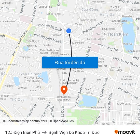 12a Điện Biên Phủ to Bệnh Viện Đa Khoa Trí Đức map