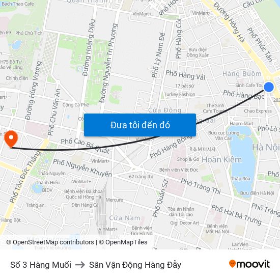 Số 3 Hàng Muối to Sân Vận Động Hàng Đẫy map