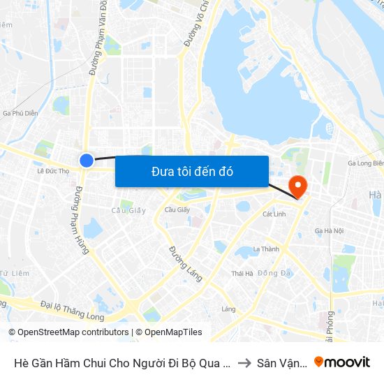 2b Phạm Văn Đồng to Sân Vận Động Hàng Đẫy map